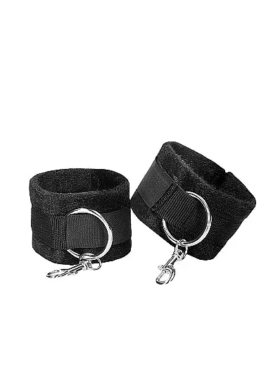 Anal Shots Toys Ouch Black White Velcro Hogtie With Hand and Ankle Cuffs Black