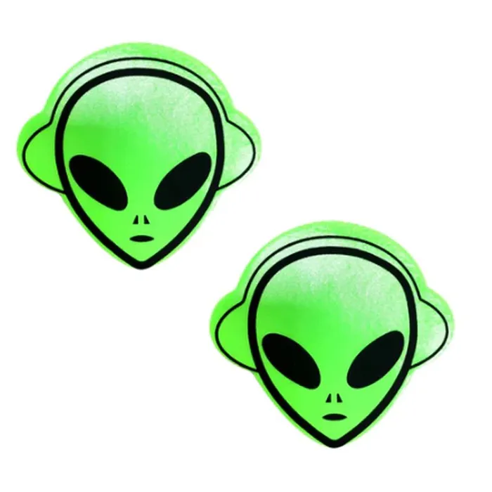 Neon Green Blacklight Alien Pasties Green Neva Nude Dildos