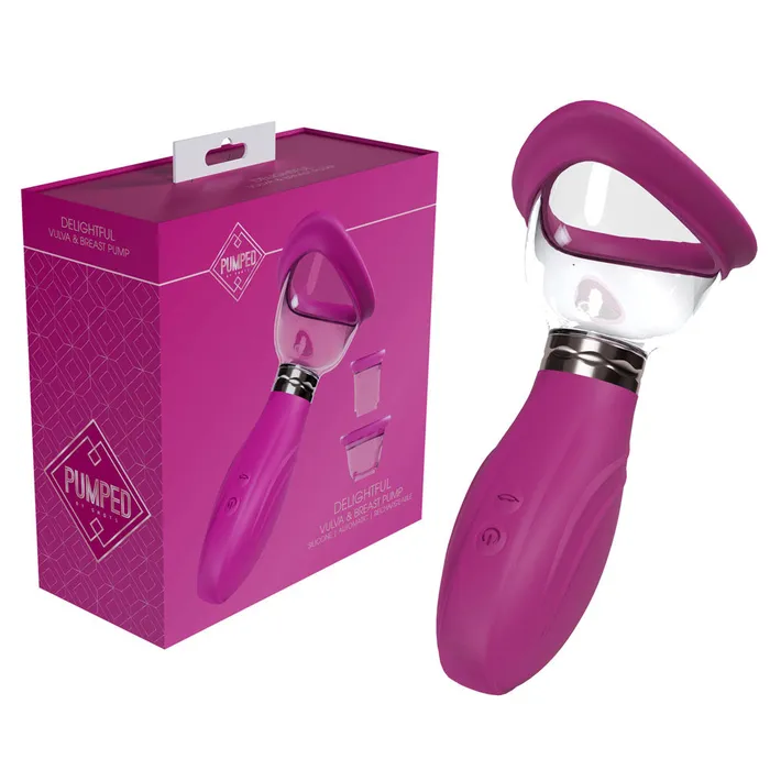 Vibrators PUMPED Delightful Auto Ladies Pump Pink Pink USB Rechargeable Ladies Pump Shots Toys
