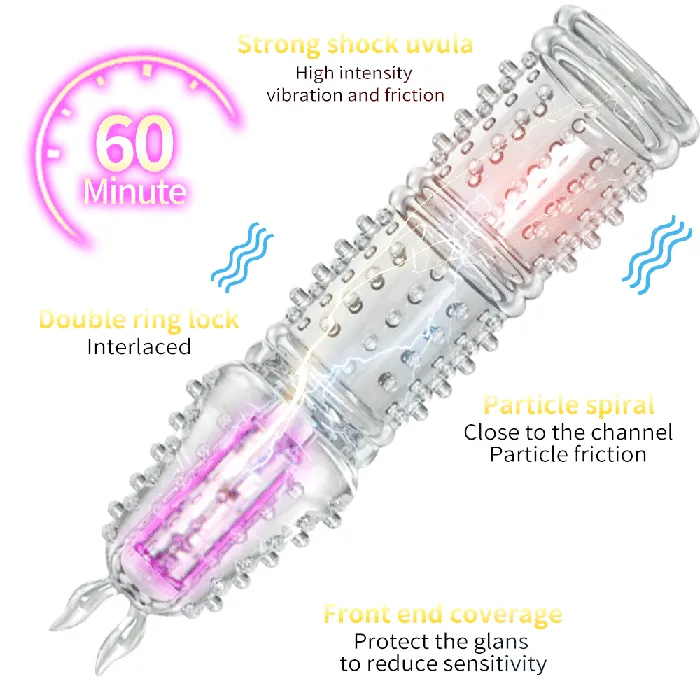 Male Sex Toys Onion Toy Reusable Silicone Transparent Clitral Stumilation Cock Sleeve Male Sex Toys Onion Toy Reusable Silicone Transparent Clitral Stumilation Cock Sleeve