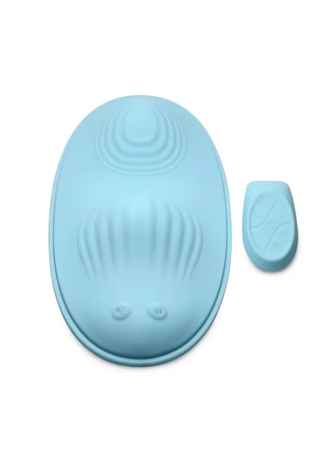 Inmi Wave Slider 28X Vibrating Silicone Pad with Remote Control Blue XR Brands Female Sex Toys