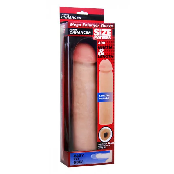 XR Brands Male Sex Toys Size Matters Mega Enlarger Sleeve Penis Enhancer