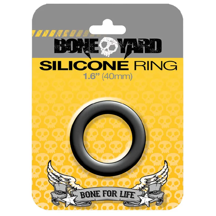 Anal Channel 1 Releasing Boneyard Silicone Ring 40Mm Black