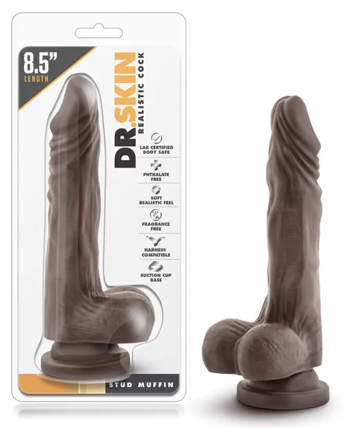 Blush Dr Skin Stud Muffin 85 Dong wSuction Cup Blush Novelties Dildos