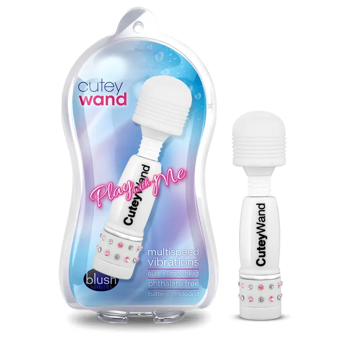 Blush Play With Me 4 Inch Cutey Adjustable Multi Speed Silicone Head Fragrance Free Battery Powered Mini Wand High Power Flexible Neck Pocket Stimulator Massager For Women Couples White Blush Novelties Vibrators Blush Play With Me 4 Inch Cutey Adjustable Multi Speed Silicone Head Fragrance Free Battery Powered Mini Wand High Power Flexible Neck Pocket Stimulator Massager For Women Couples White Blush Novelties Vibrators