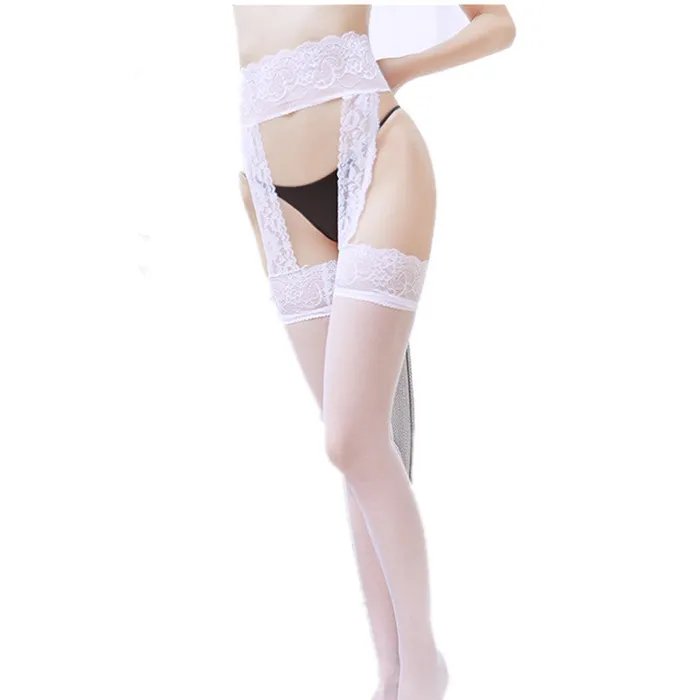 Couples Lace suspenders onepiece stockings sexy pantyhose CHASTITY CAGE CO