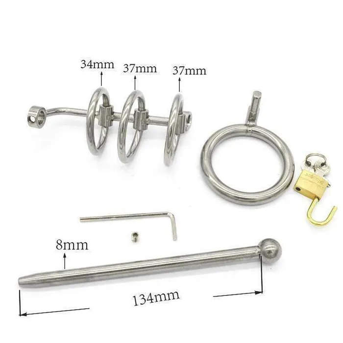 Lake Flaccid Cock Cage 528 inches long catheter CHASTITY CAGE CO Male Sex Toys
