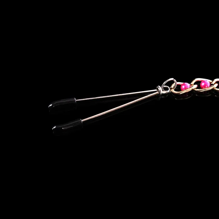 Male Sex Toys Kink Store Nipple Clamps with Red Ball Chain By Kink