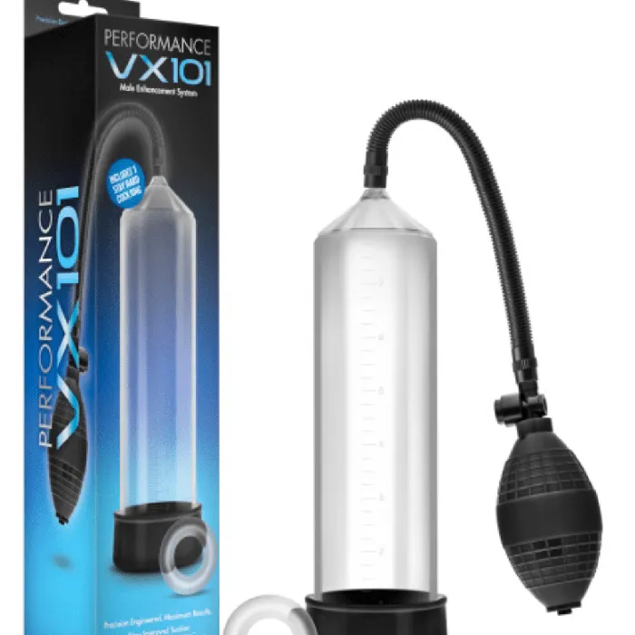 Performance Vx101 Male Enhancement Penis Pump Clear Blush Male Sex Toys