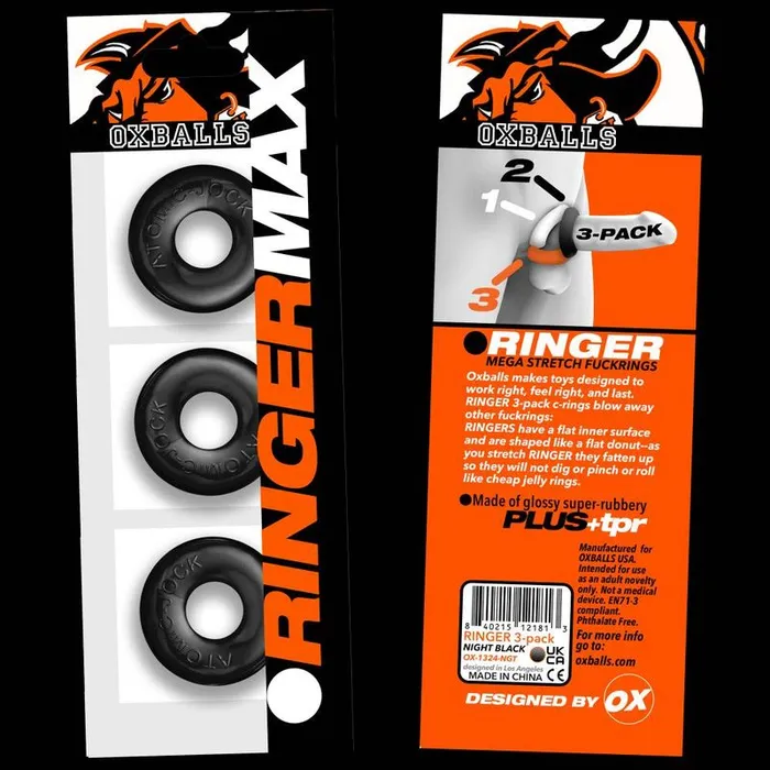 Anal OxBalls Ringer Max 3 Pc Cockring Set OxBalls