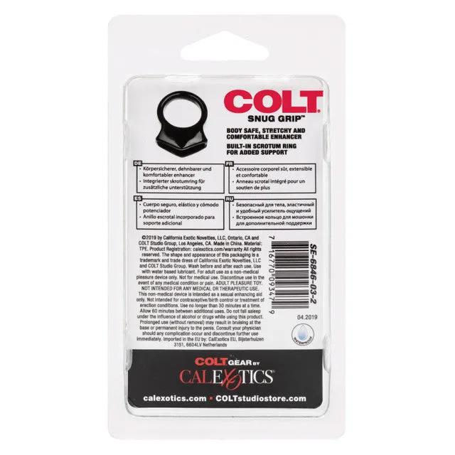 Colt SNUG GRIP Stretchy Dual Support Ring with Builtin Scrotum for Added Support CalExotics Male Sex Toys