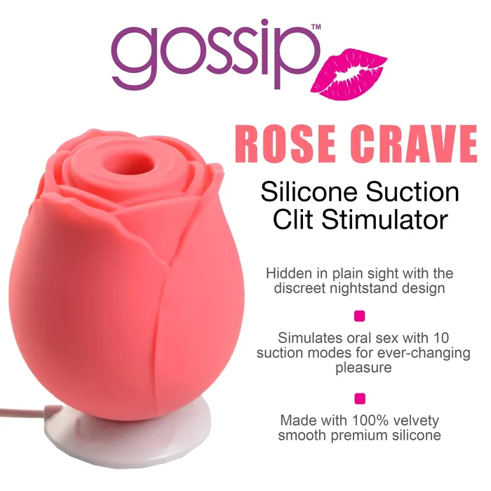 Curve Toys Female Sex Toys Gossip CUM INTO BLOOM Clitoral Suction Stimulator Rose Crave Rose Flower Vibrator