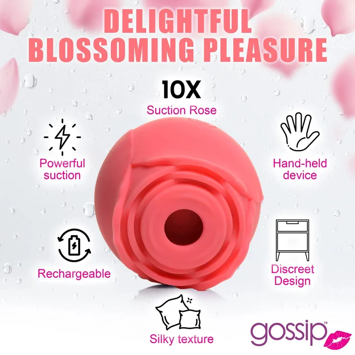 Curve Toys Female Sex Toys Gossip CUM INTO BLOOM Clitoral Suction Stimulator Rose Crave Rose Flower Vibrator