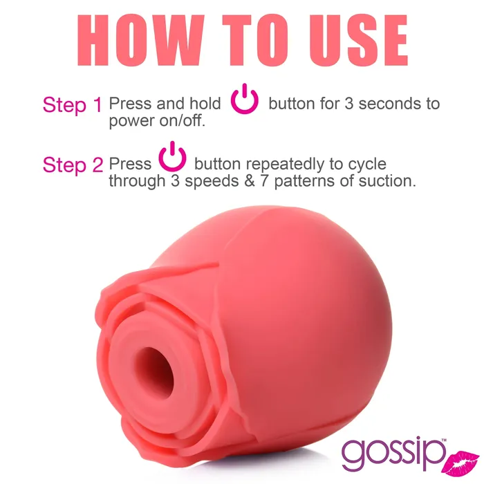 Curve Toys Female Sex Toys Gossip CUM INTO BLOOM Clitoral Suction Stimulator Rose Crave Rose Flower Vibrator