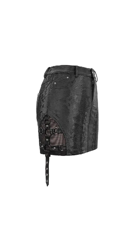 Female Sex Toys EVEs SECRETS Chic Womens Snakeskin Mini Skirt in Punk Style