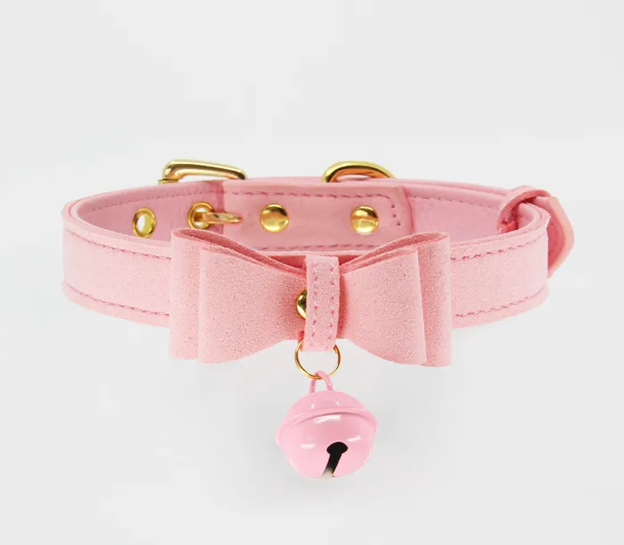 Male Sex Toys Berlin Baby Berlin Baby Dainty Kitty Faux Suede Adjustable Collar with Bow Grained Leatherette Lining and Functional Cat Bell Male Sex Toys Berlin Baby Berlin Baby Dainty Kitty Faux Suede Adjustable Collar with Bow Grained Leatherette Lining and Functional Cat Bell