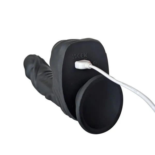 Female Sex Toys Naked Addiction 86 Silicone Rotating Thrusting Dildo with Remote Noir