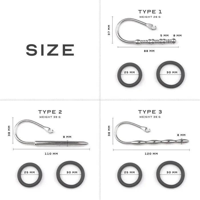 Flexi Glide Steel Urethral Sounding FRISKY BUSINESS SG Male Sex Toys