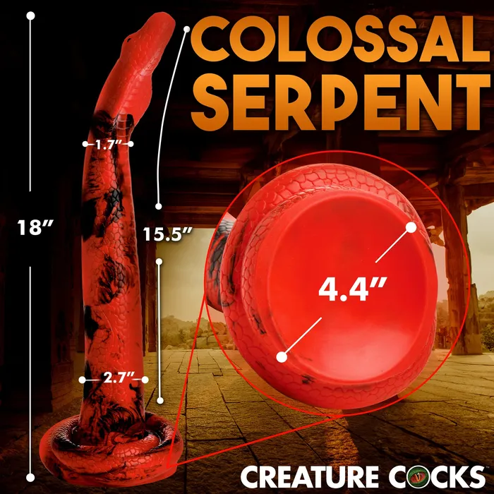 King Cobra XLarge 18 Long Silicone Creature Dildo XR Brands Dildos