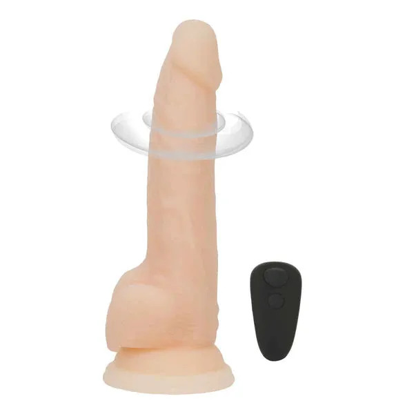 Naked Addiction 8 Rotating Vibrating Silicone Dildo Traveling Tickle Trunk Dildos
