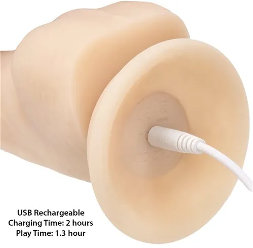 Naked Addiction 8 Rotating Vibrating Silicone Dildo Traveling Tickle Trunk Dildos