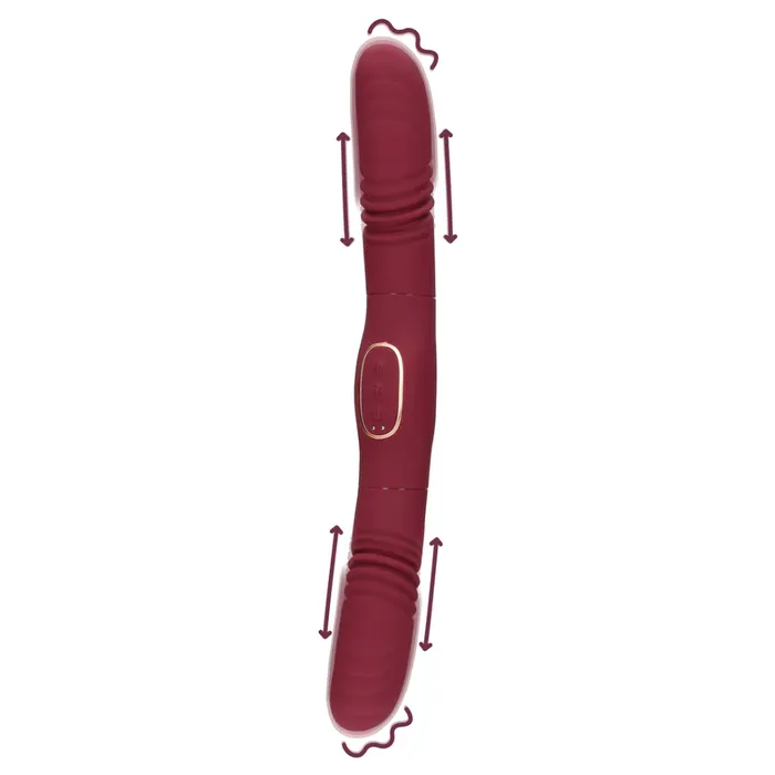 SHOTS SHOTS DoubleSided Thrusting Vibrator Merlot Grape Vibrators